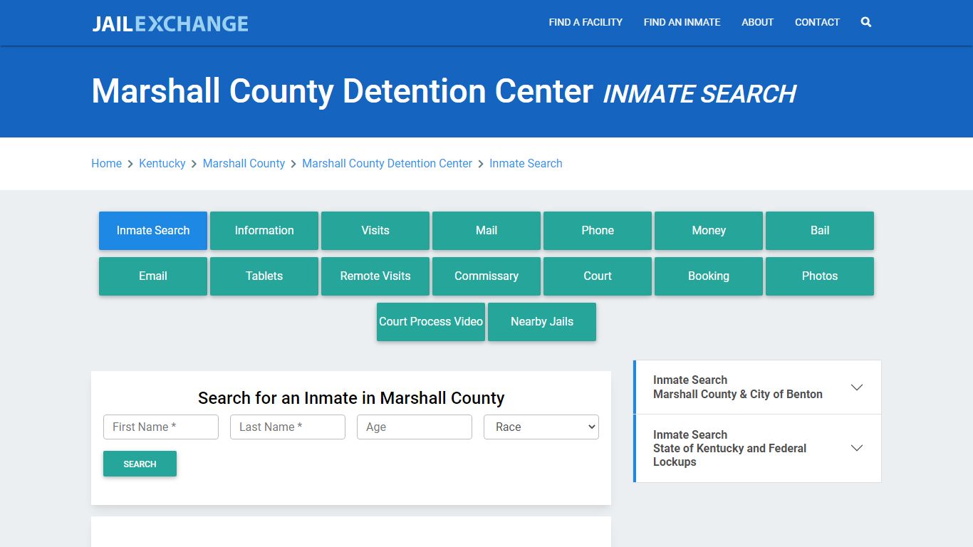 Marshall County Detention Center Inmate Search - Jail Exchange
